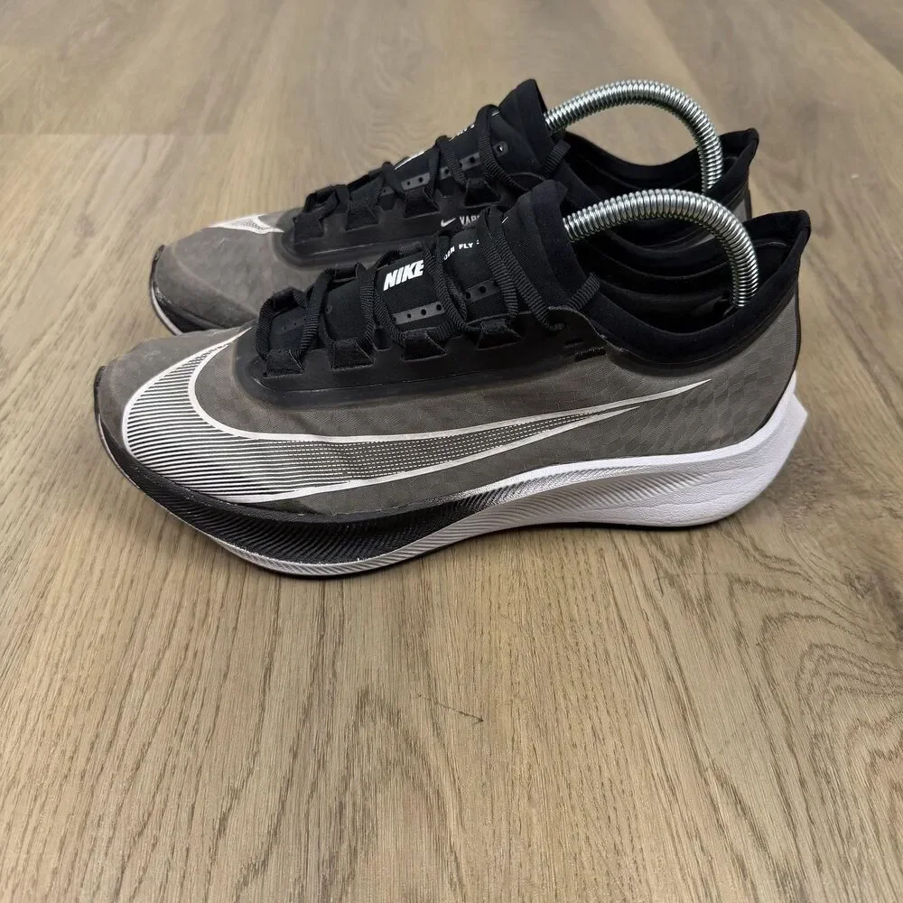 Nike Zoom Fly 3 Shoes Mens Size 8 Black White Vaporweave Running Sneakers